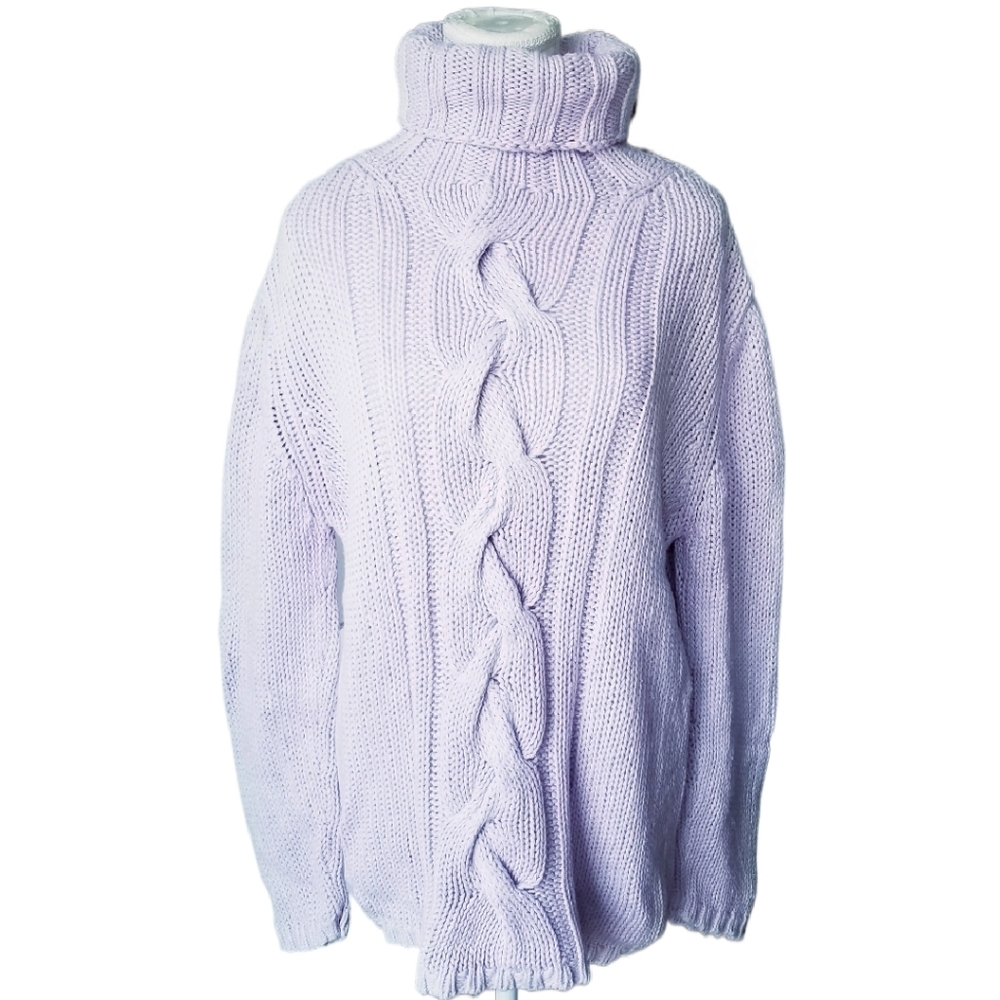NWT Women's Warm Cable Knit Turtleneck Chunky Cozy Trendy Casual Sweater XL (18)